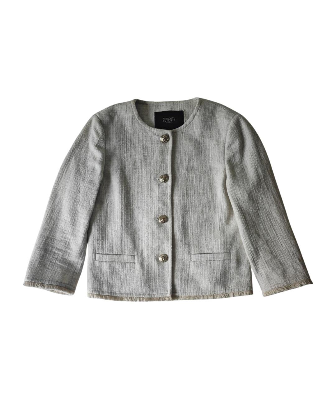 SEVENTY Белый твидовый жакет/пиджак, фото 1