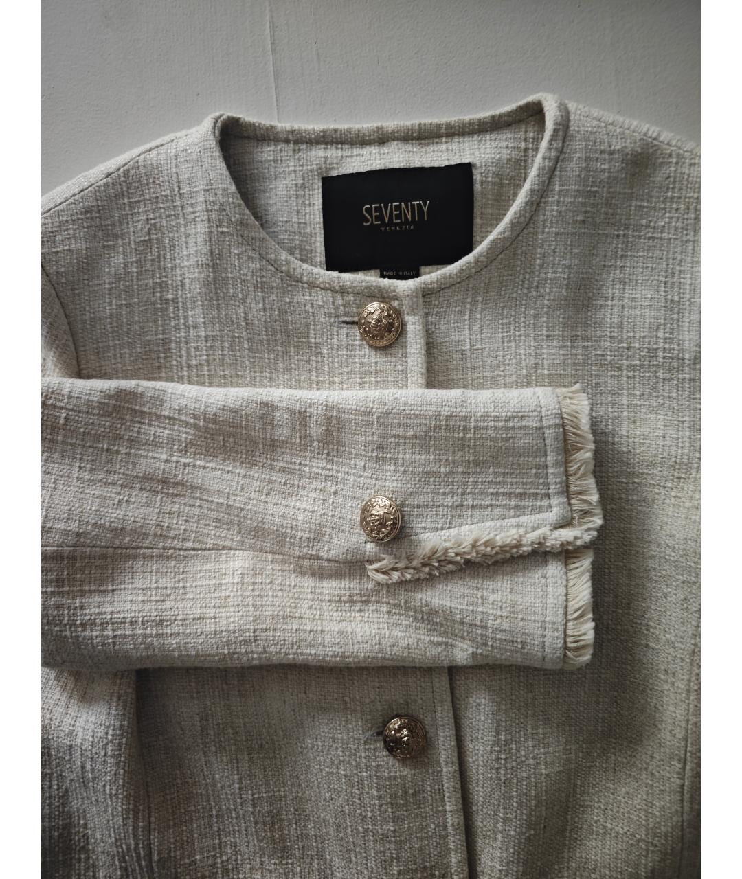 SEVENTY Белый твидовый жакет/пиджак, фото 8