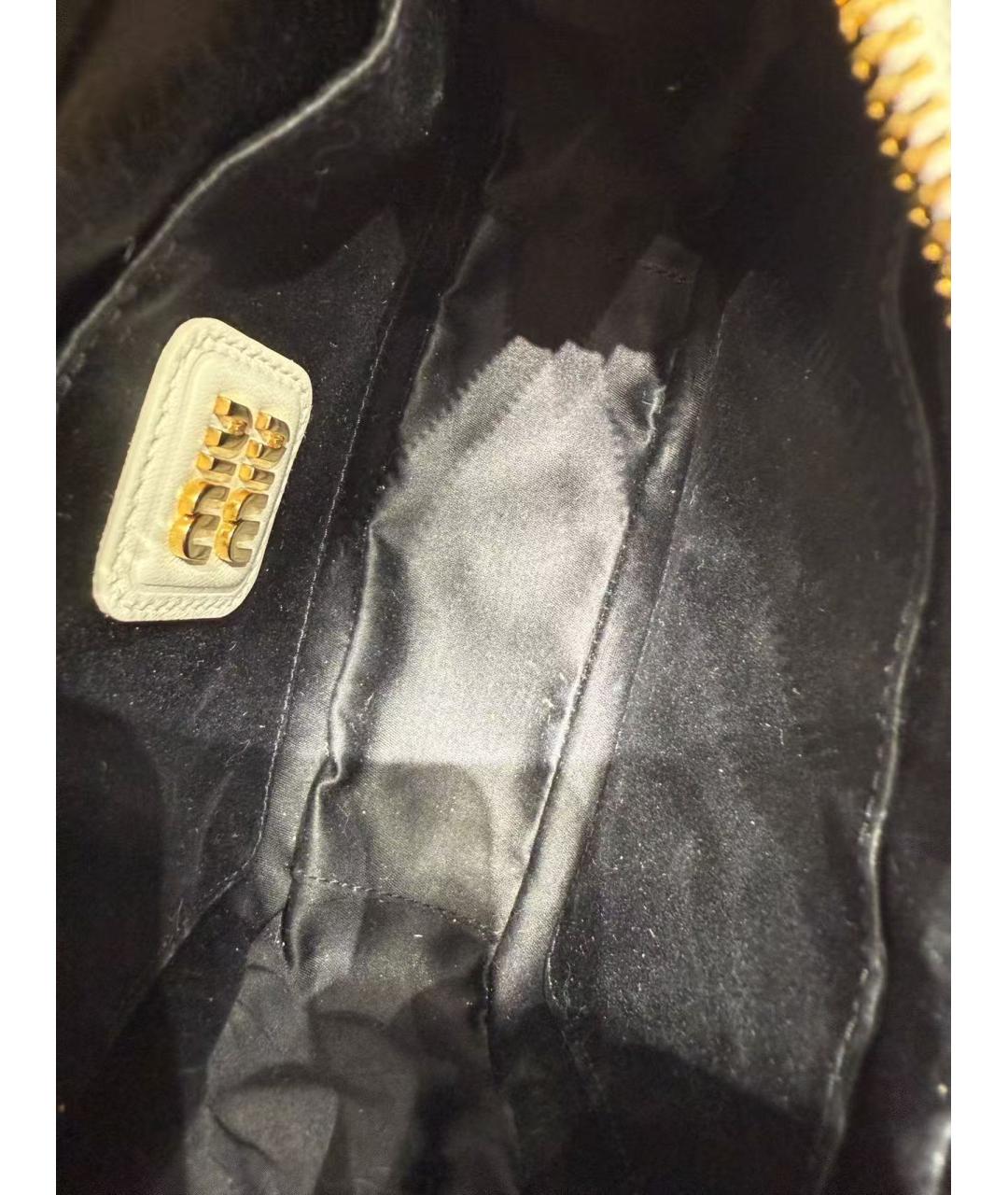 MIU MIU Белая кожаная сумка с короткими ручками, фото 8