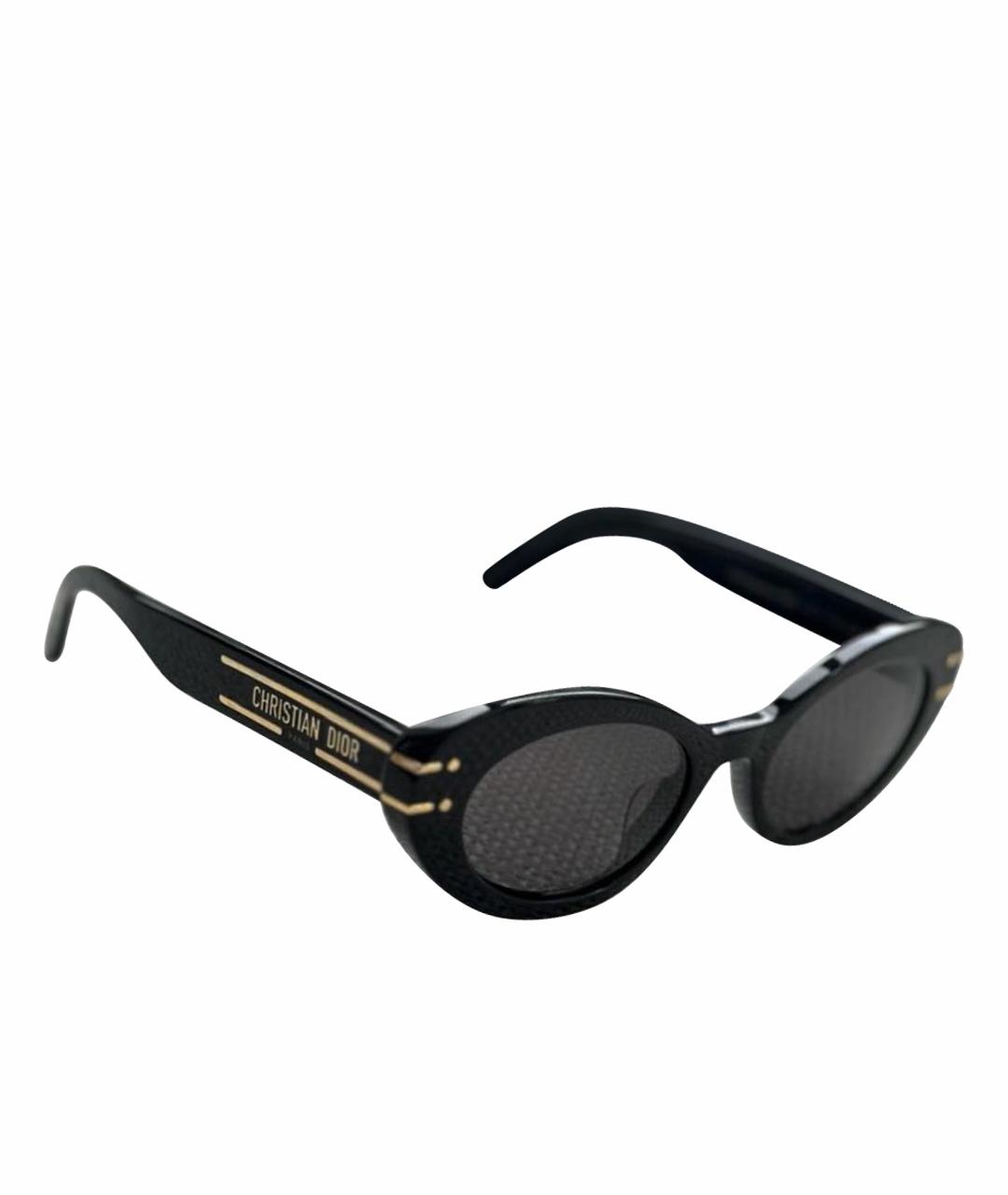 CHRISTIAN DIOR Черные пластиковые солнцезащитные очки, фото 1