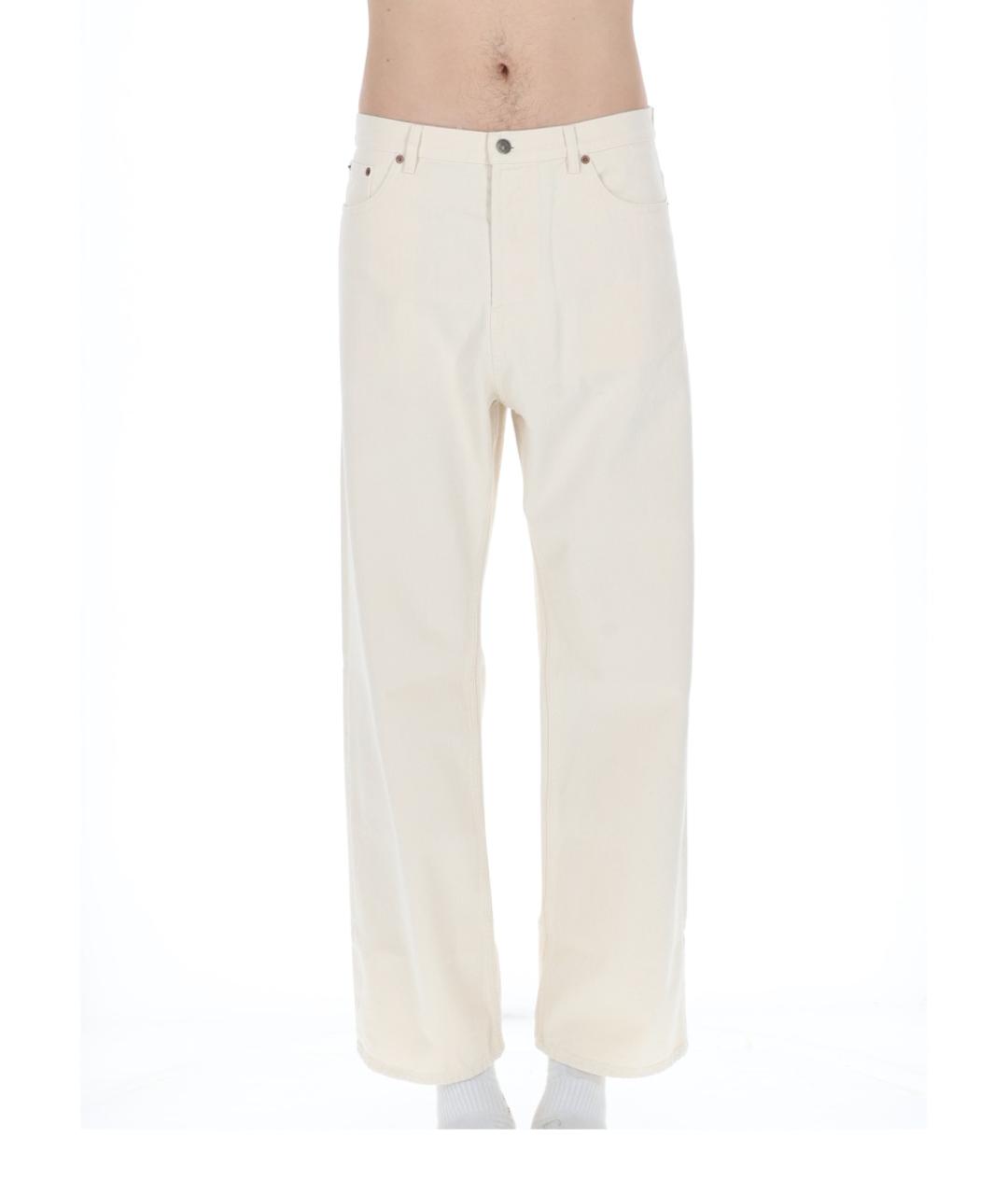 VALENTINO Белые хлопковые повседневные брюки, фото 1