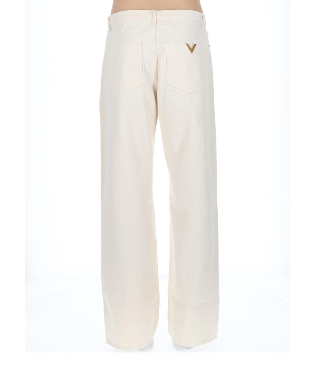 VALENTINO Белые хлопковые повседневные брюки, фото 2