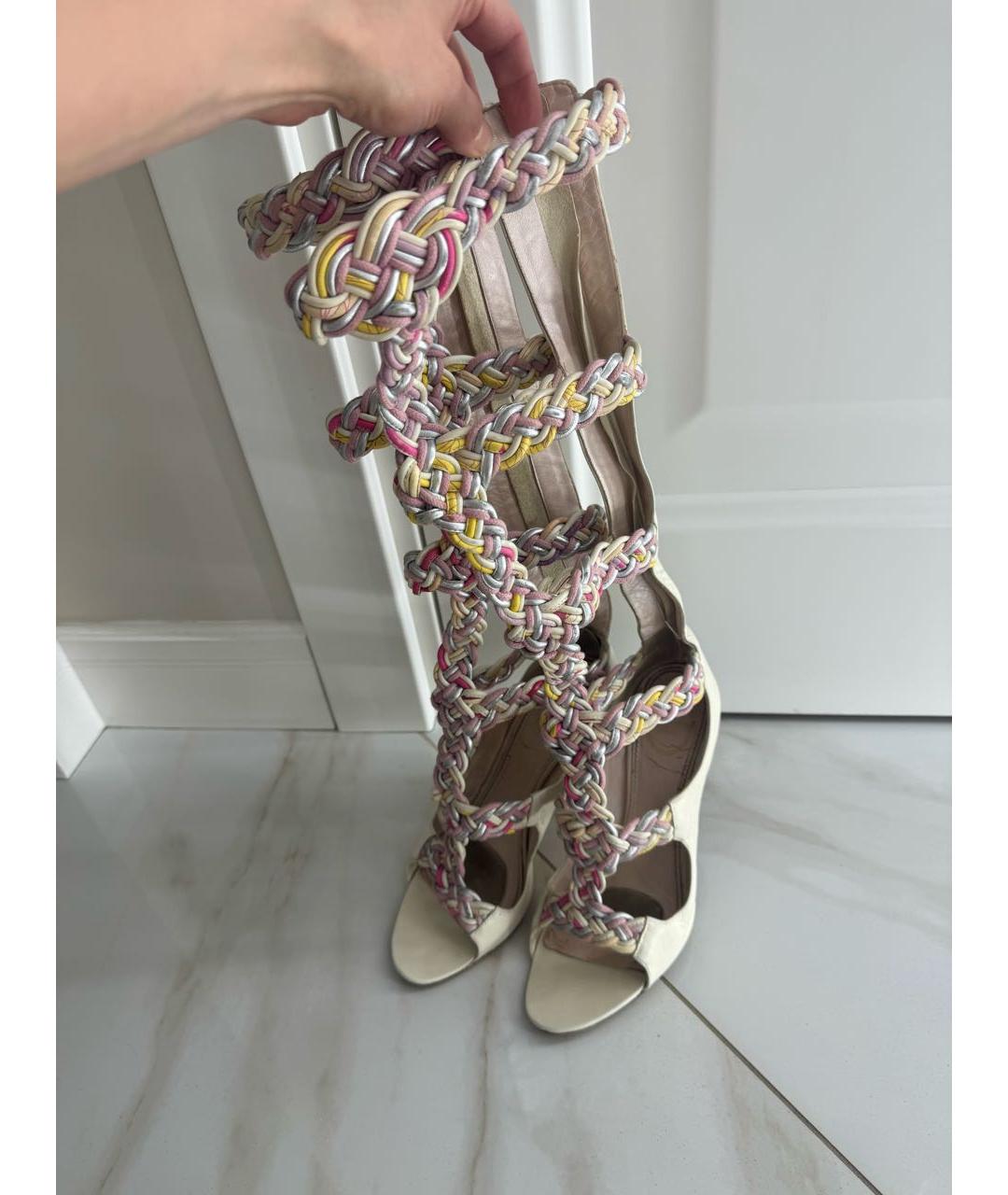 EMILIO PUCCI Белые кожаные сапоги, фото 2