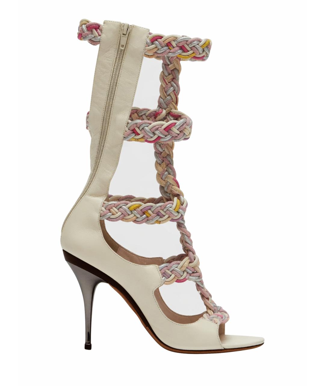 EMILIO PUCCI Белые кожаные сапоги, фото 1