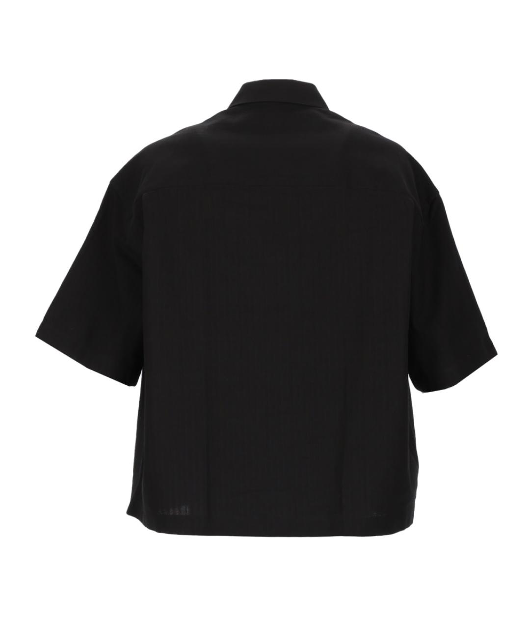 STUDIO NICHOLSON Черная хлопковая кэжуал рубашка, фото 2