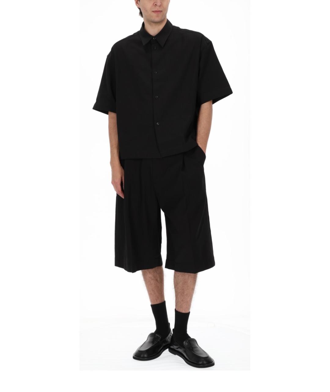 STUDIO NICHOLSON Черная хлопковая кэжуал рубашка, фото 3