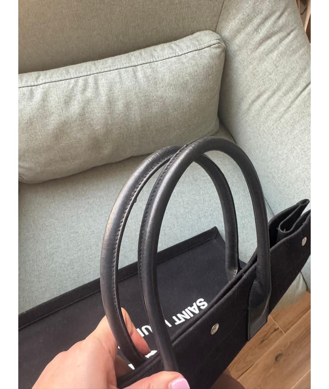 SAINT LAURENT Черная сумка тоут, фото 2