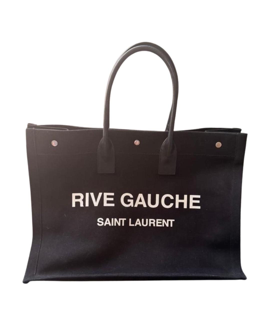 SAINT LAURENT Черная сумка тоут, фото 1