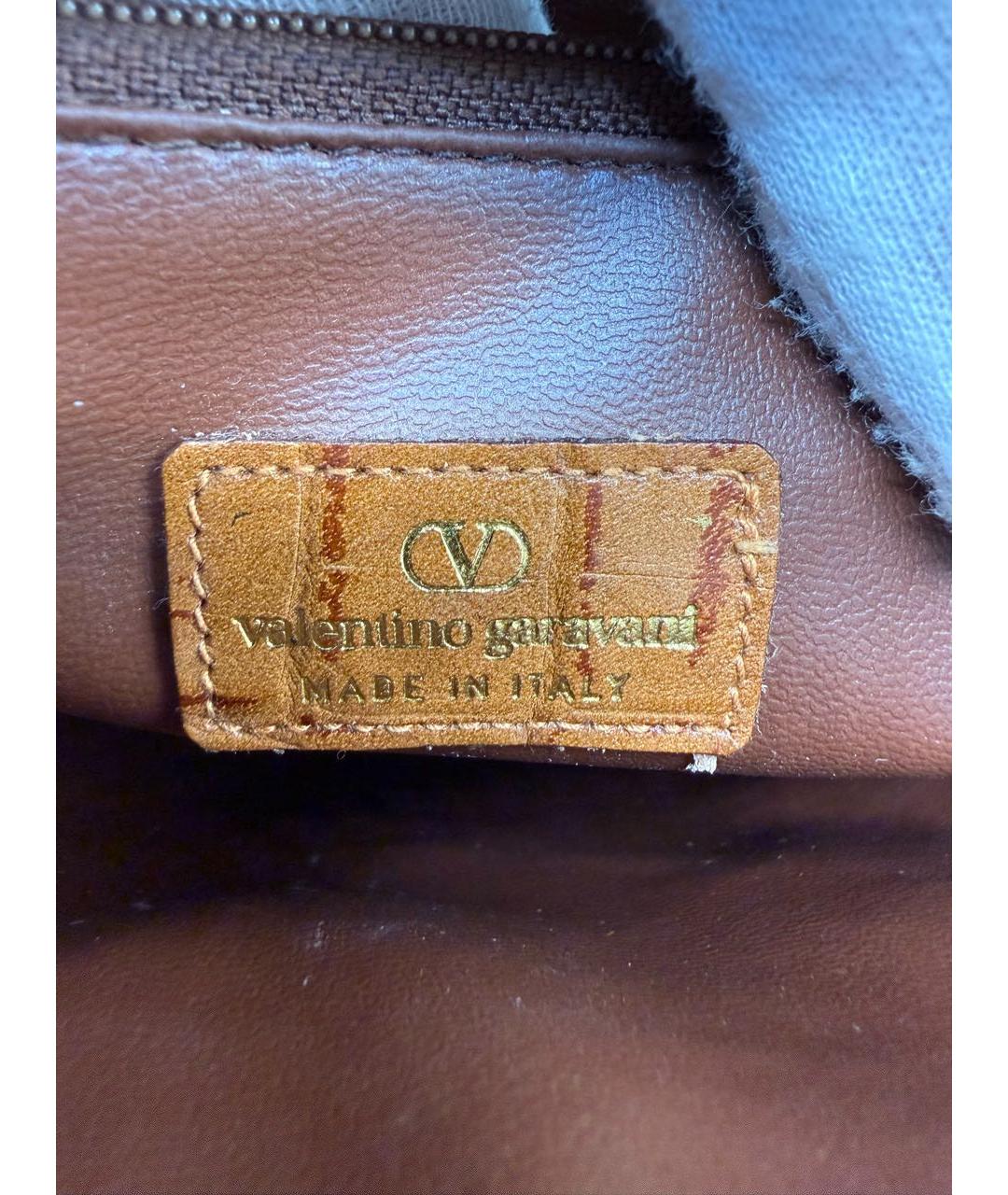 VALENTINO Оранжевая кожаная сумка с короткими ручками, фото 7
