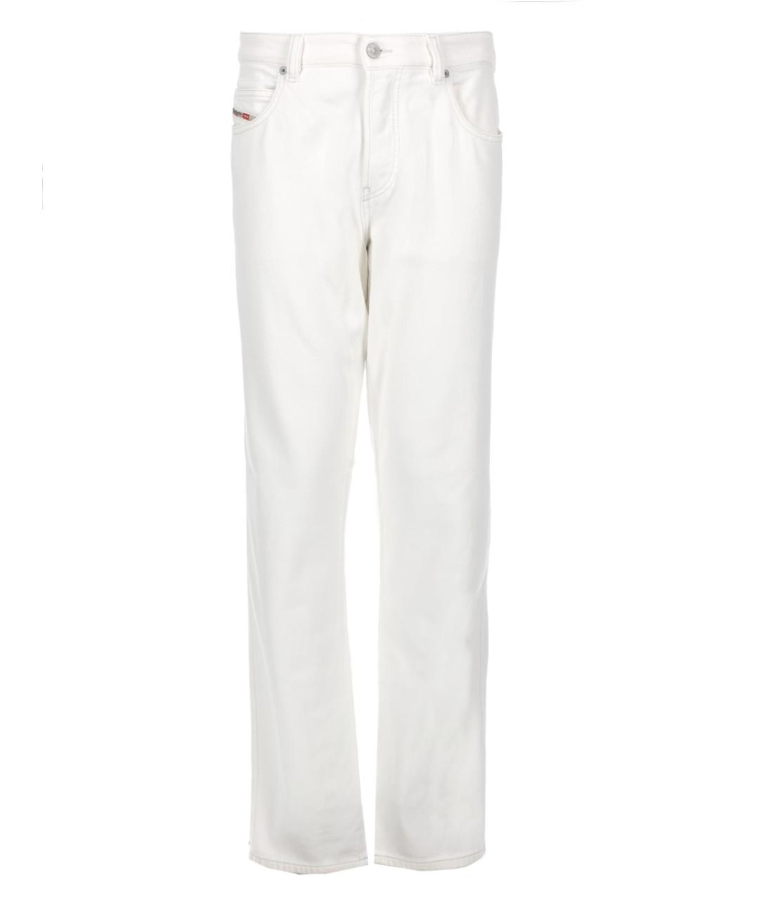 DIESEL Белые хлопковые прямые джинсы, фото 1