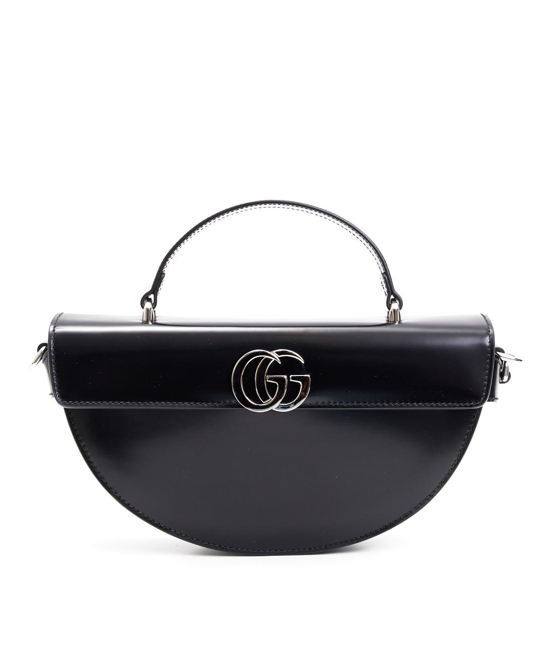 GUCCI Черная кожаная сумка с короткими ручками, фото 1