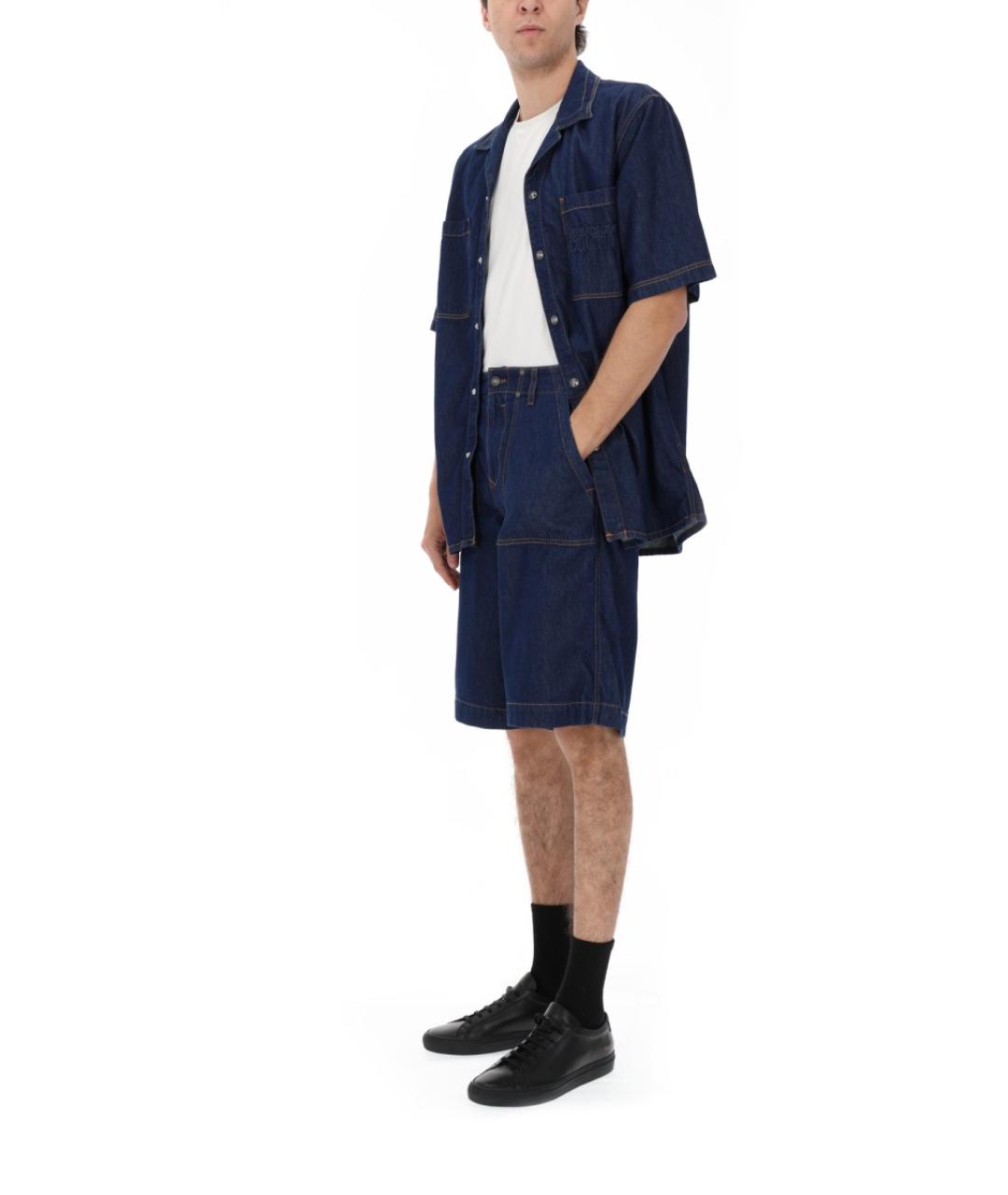 VERSACE JEANS COUTURE Синие хлопковые шорты, фото 3