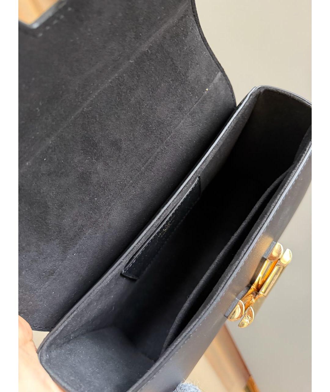 LOUIS VUITTON Черная кожаная сумка с короткими ручками, фото 7