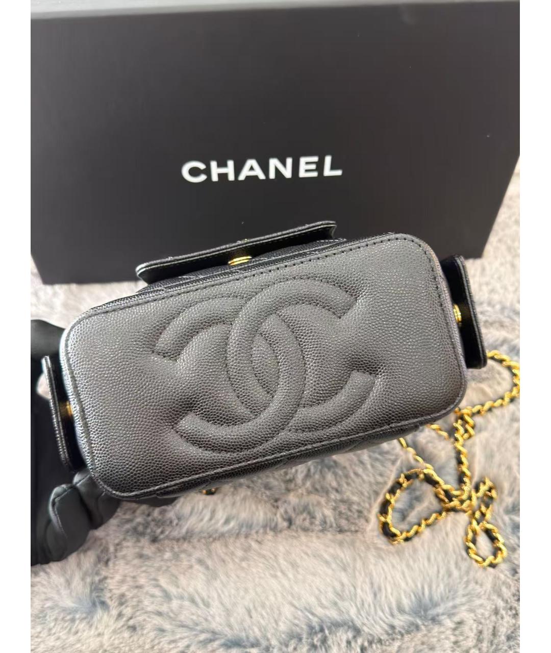 CHANEL Черная кожаная сумка через плечо, фото 5