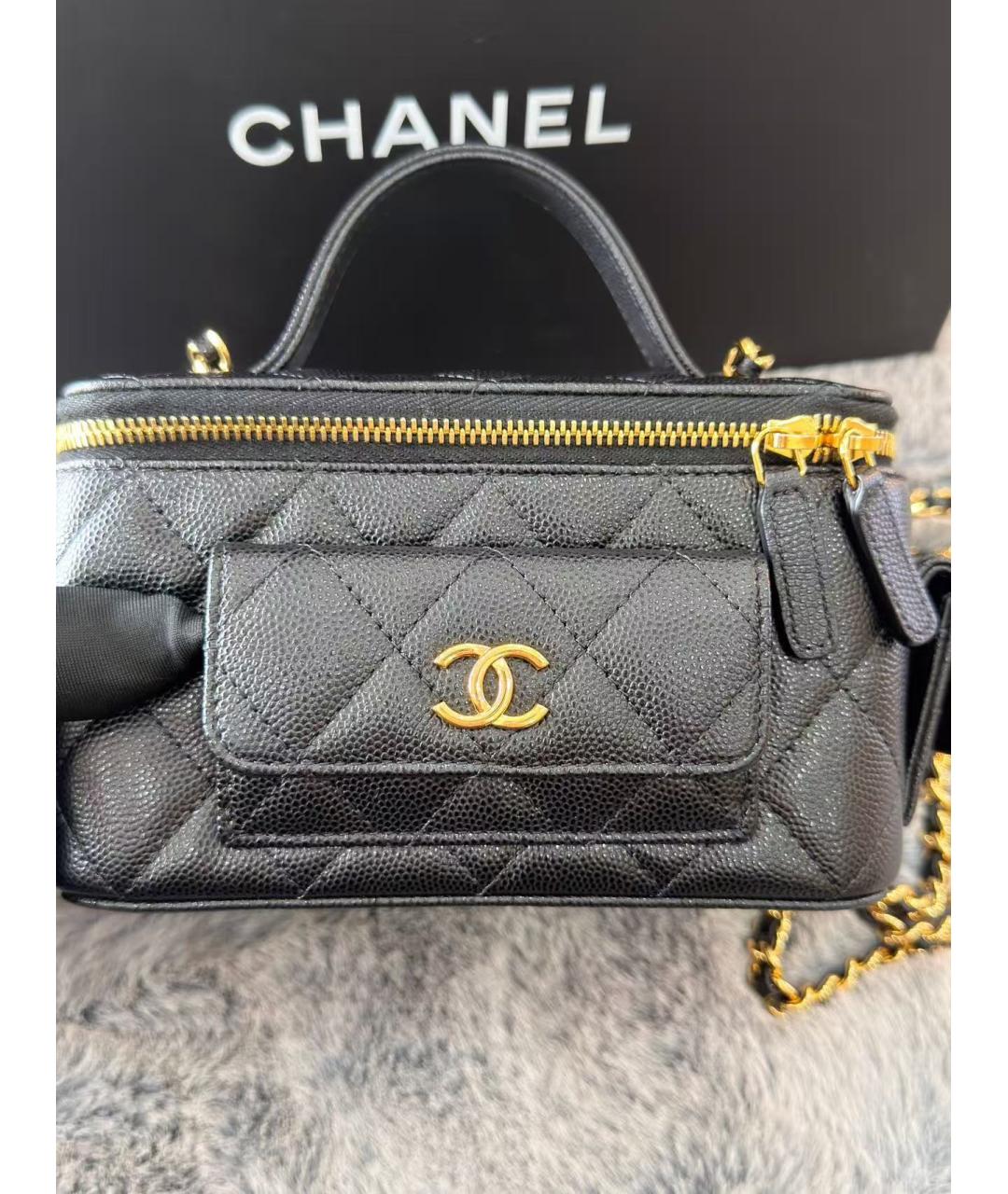 CHANEL Черная кожаная сумка через плечо, фото 2