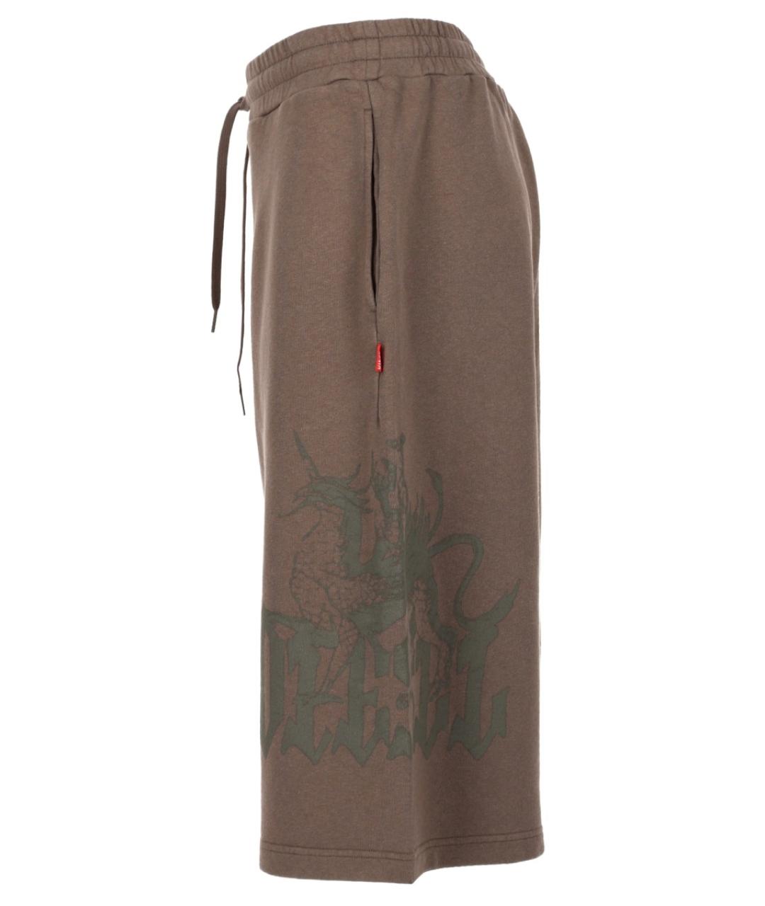 DIESEL Коричневые хлопковые шорты, фото 3