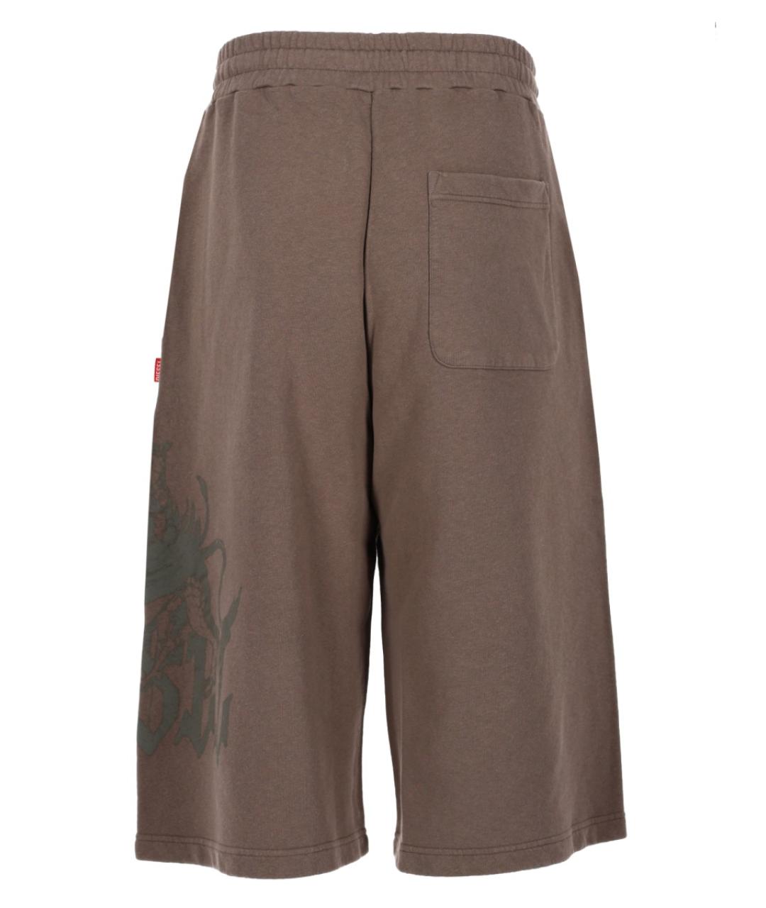 DIESEL Коричневые хлопковые шорты, фото 2