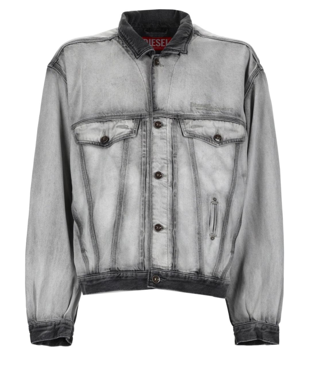 DIESEL Серая хлопковая куртка, фото 1