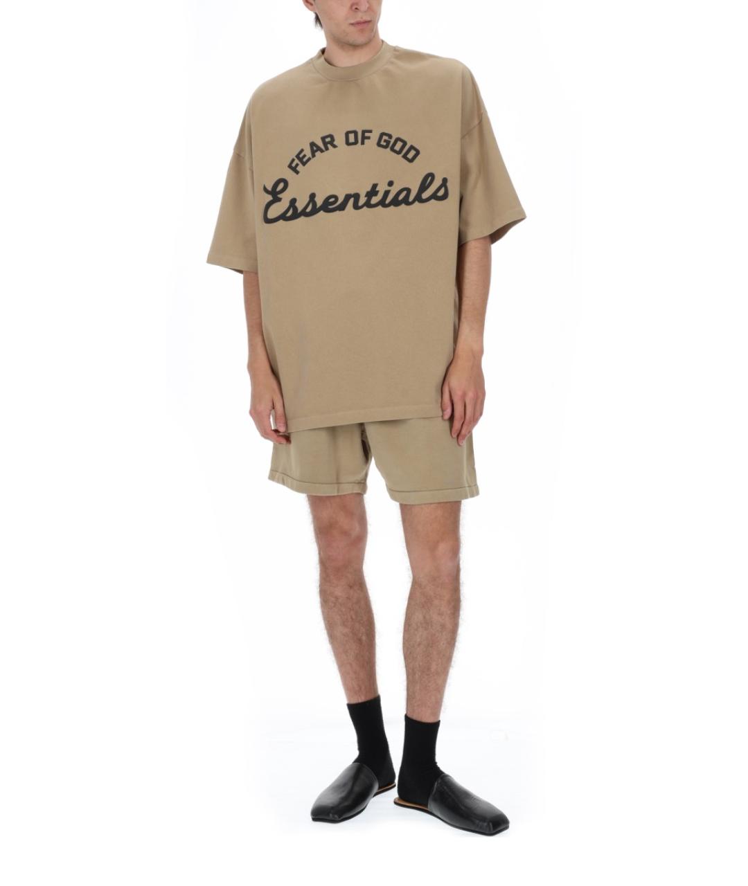 FEAR OF GOD ESSENTIALS Бежевые хлопковые шорты, фото 2
