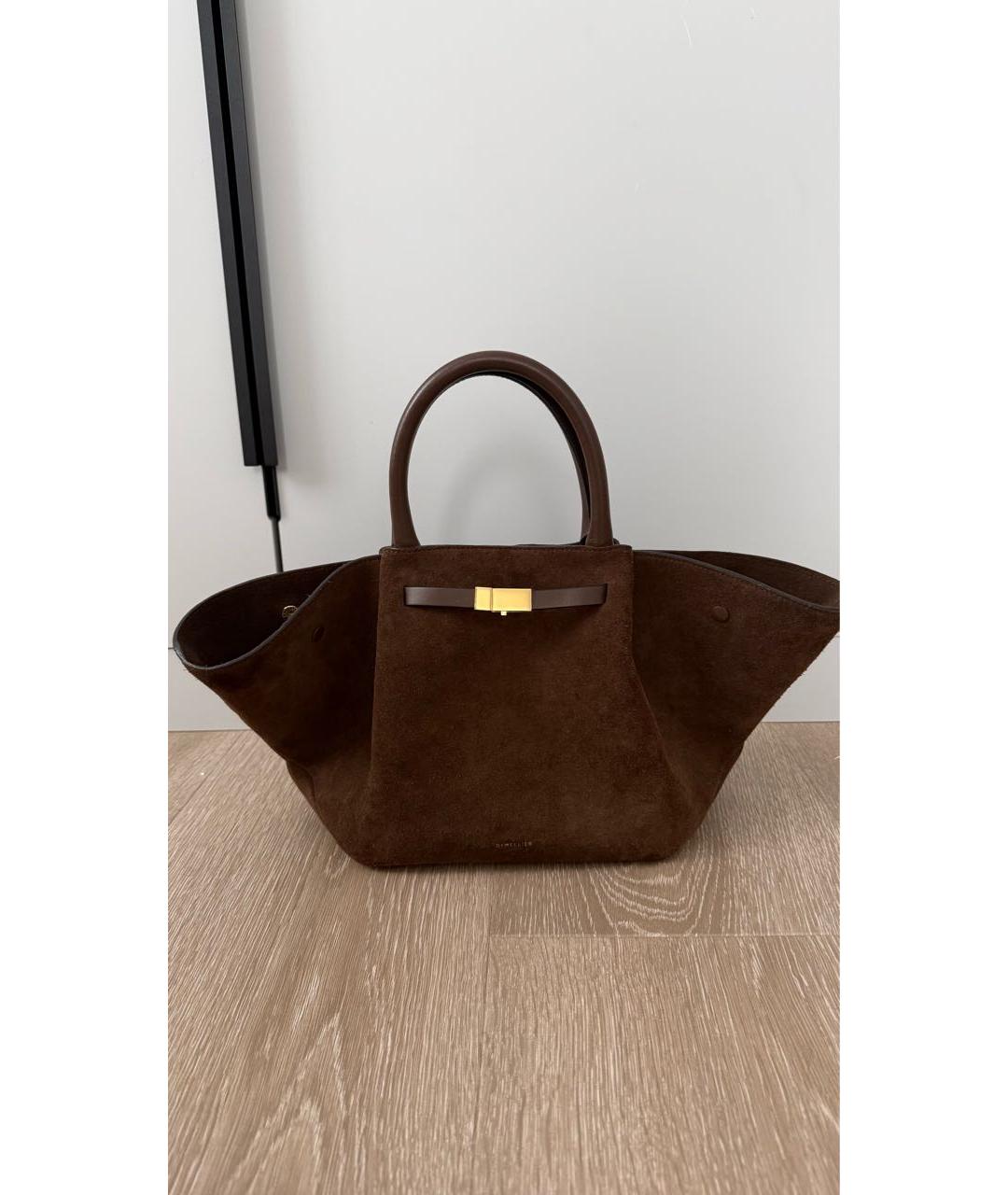 DEMELLIER Коричневая замшевая сумка тоут, фото 4