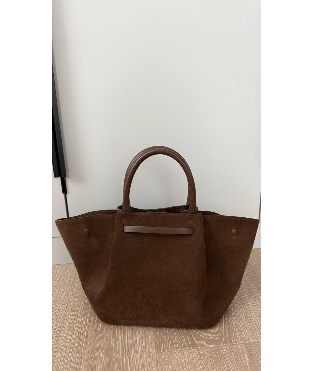 DEMELLIER Коричневая замшевая сумка тоут, фото 2