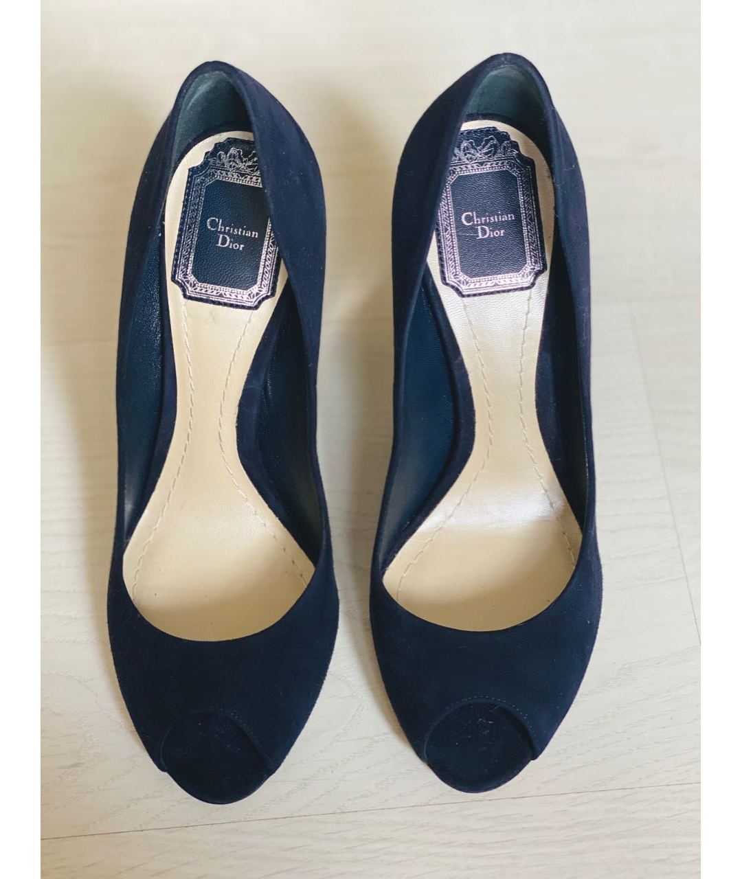 CHRISTIAN DIOR PRE-OWNED Темно-синие замшевые туфли, фото 2