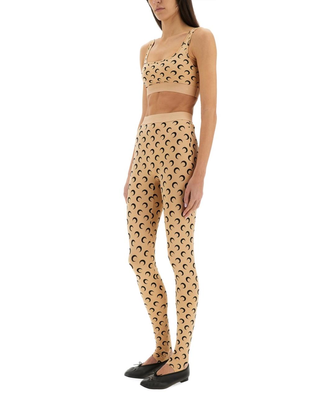 MARINE SERRE Бежевая полиамидовая майка, фото 2