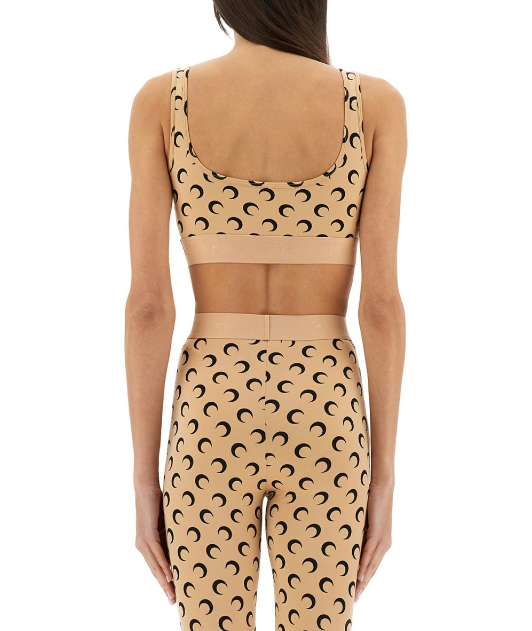 MARINE SERRE Бежевая полиамидовая майка, фото 3