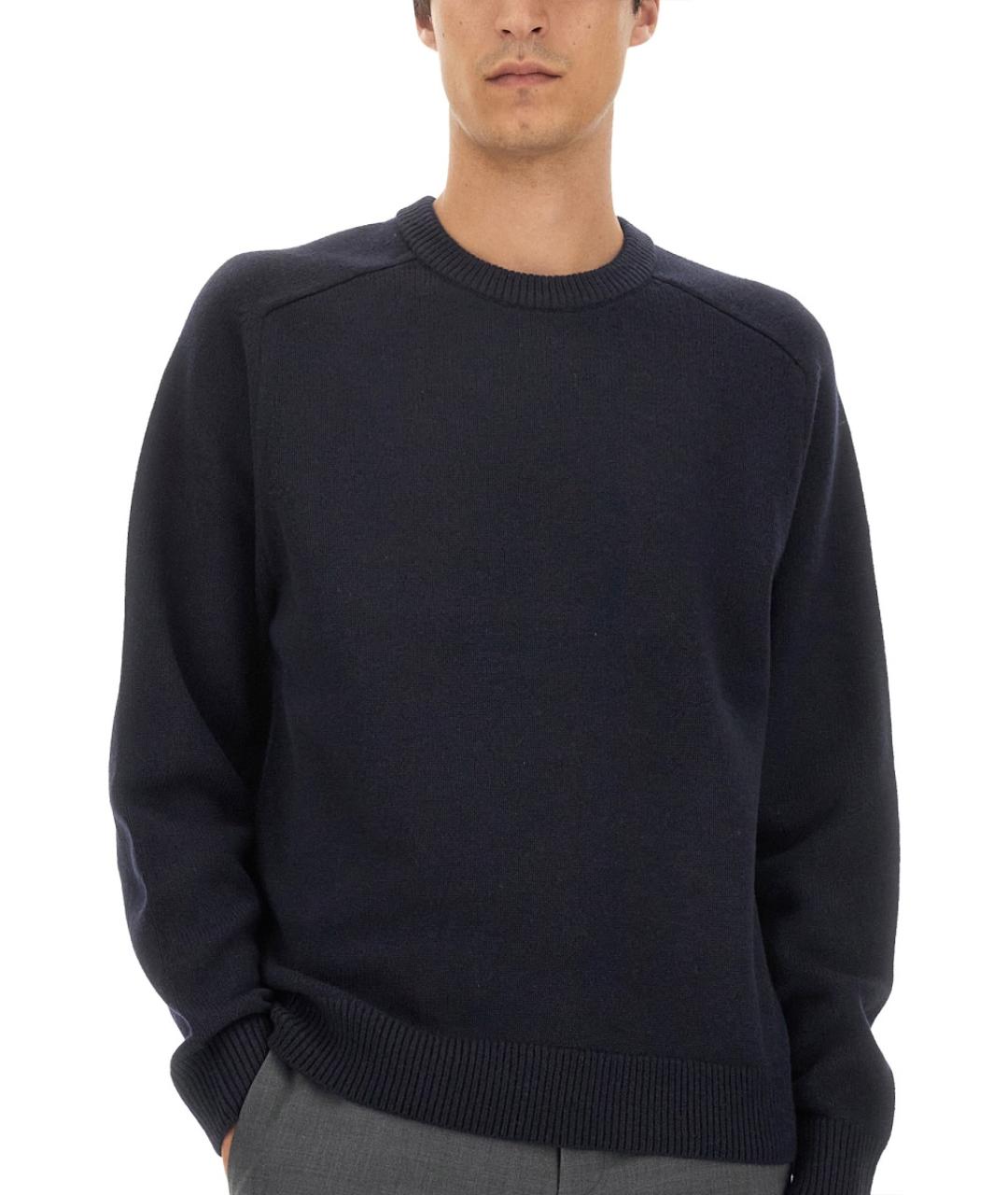 THEORY Синий шерстяной джемпер / свитер, фото 4