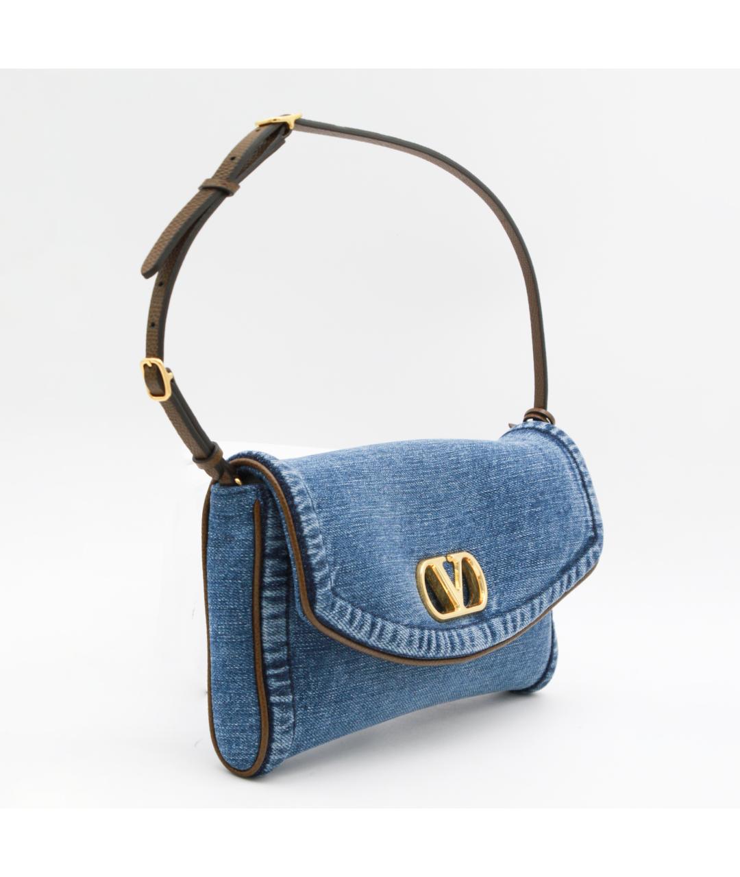 VALENTINO Синяя тканевая сумка через плечо, фото 2