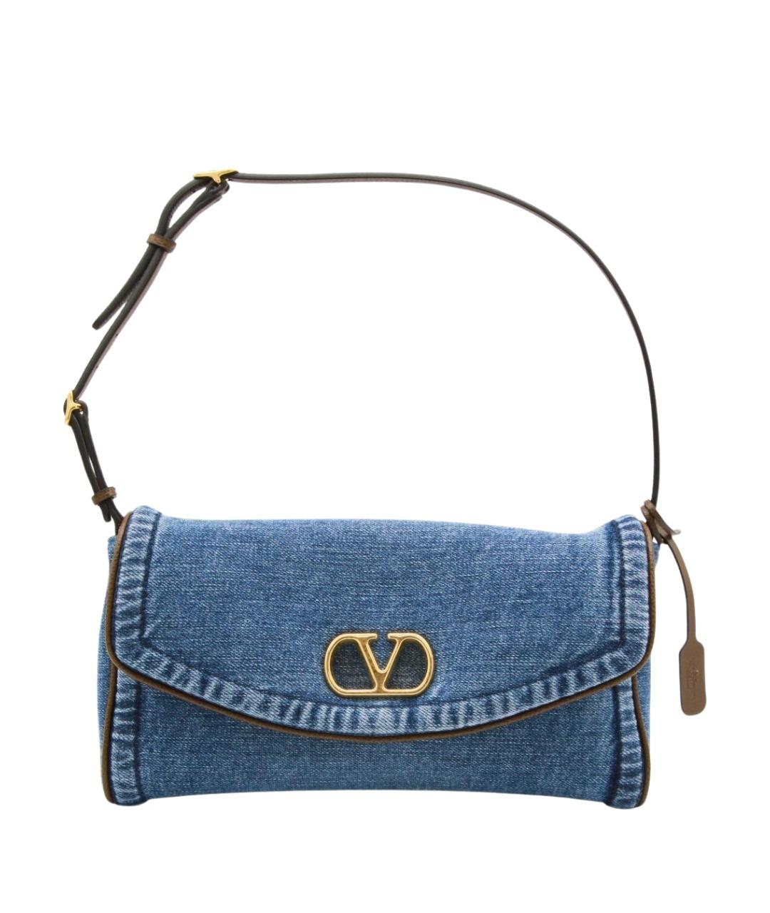VALENTINO Синяя тканевая сумка через плечо, фото 1