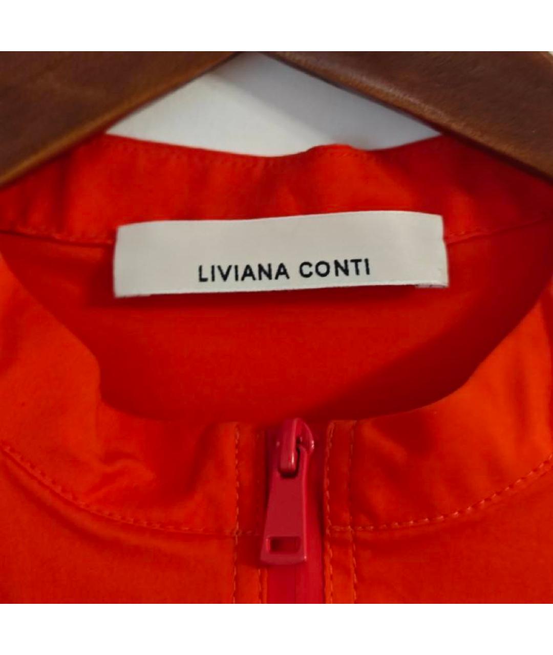 LIVIANA CONTI Коралловое хлопковое повседневное платье, фото 4