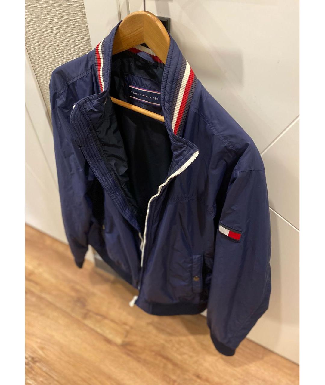 TOMMY HILFIGER Темно-синяя полиамидовая куртка, фото 4