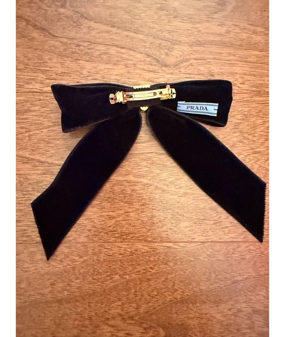 PRADA Черная заколка, фото 4