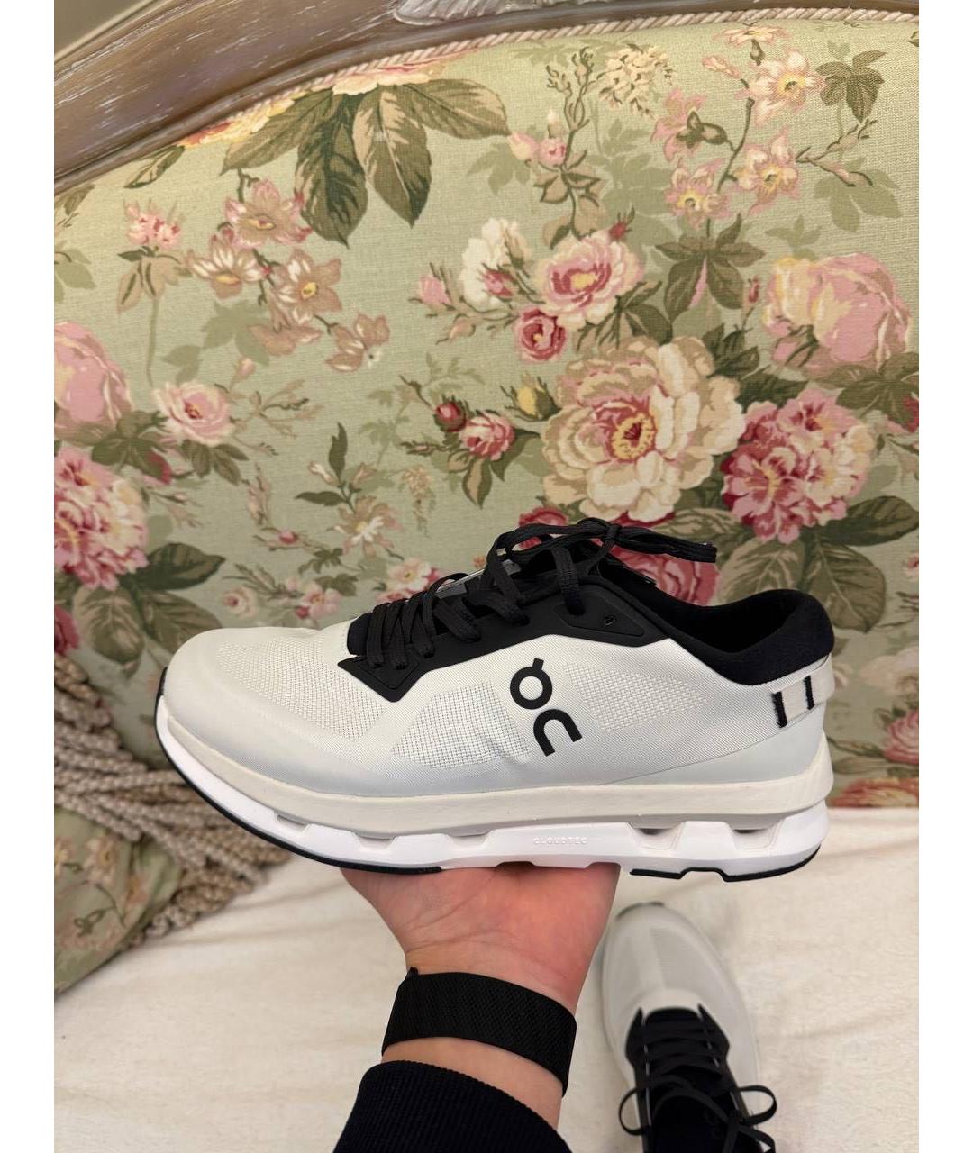 ON Белые текстильные низкие кроссовки / кеды, фото 7