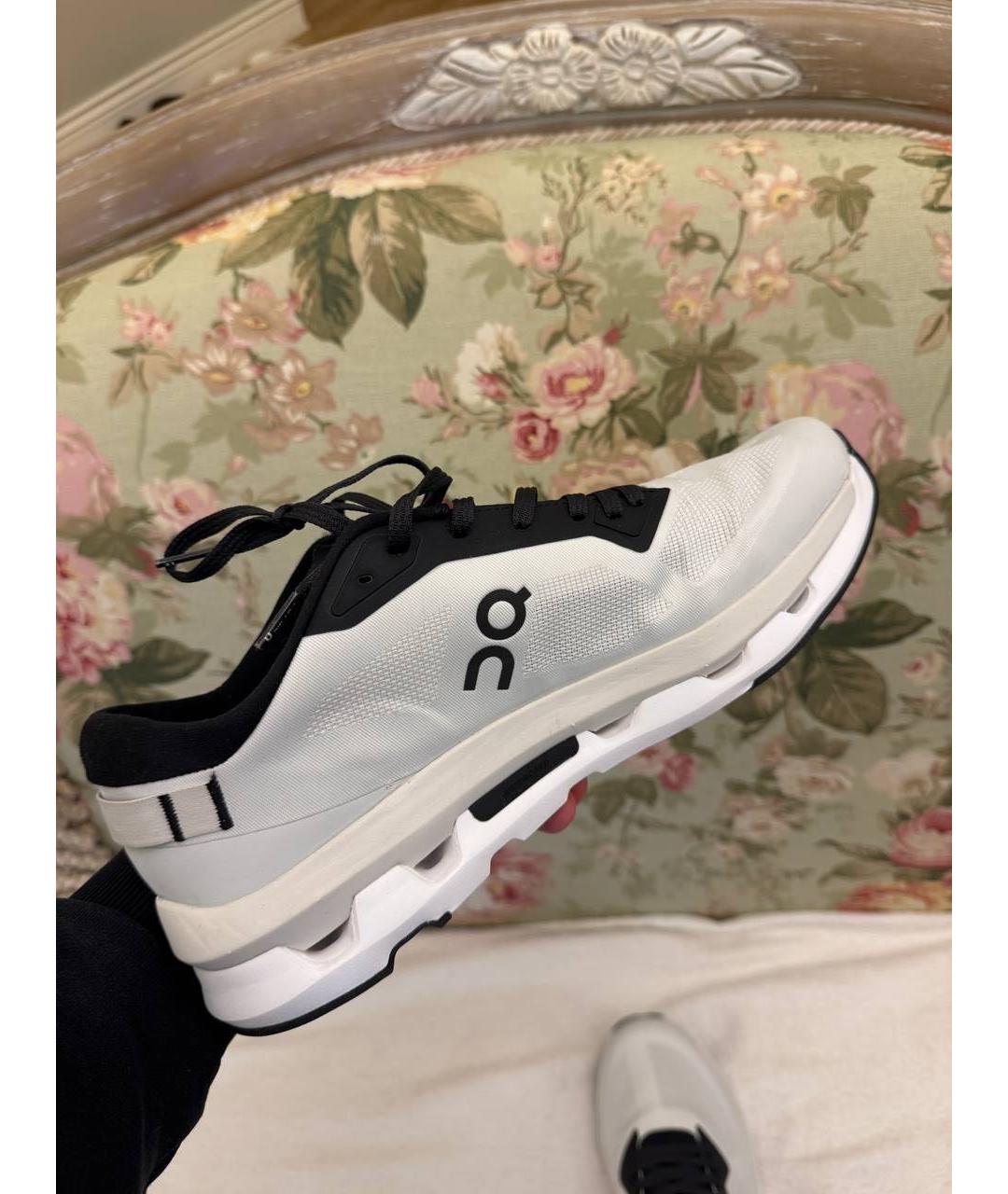 ON Белые текстильные низкие кроссовки / кеды, фото 5