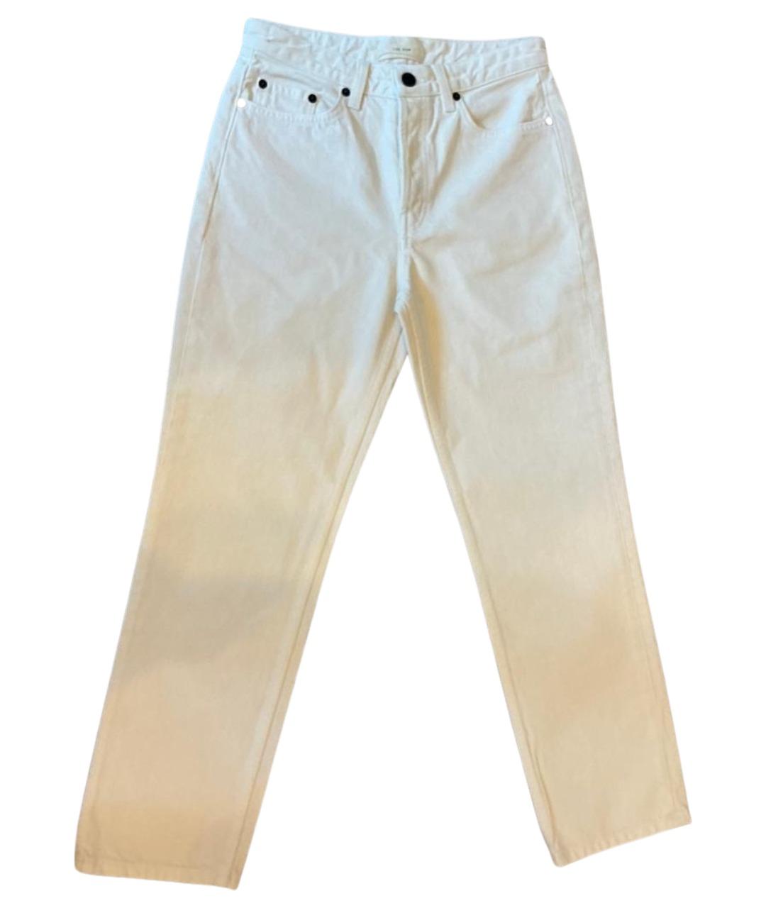 THE ROW Белые хлопковые прямые джинсы, фото 1