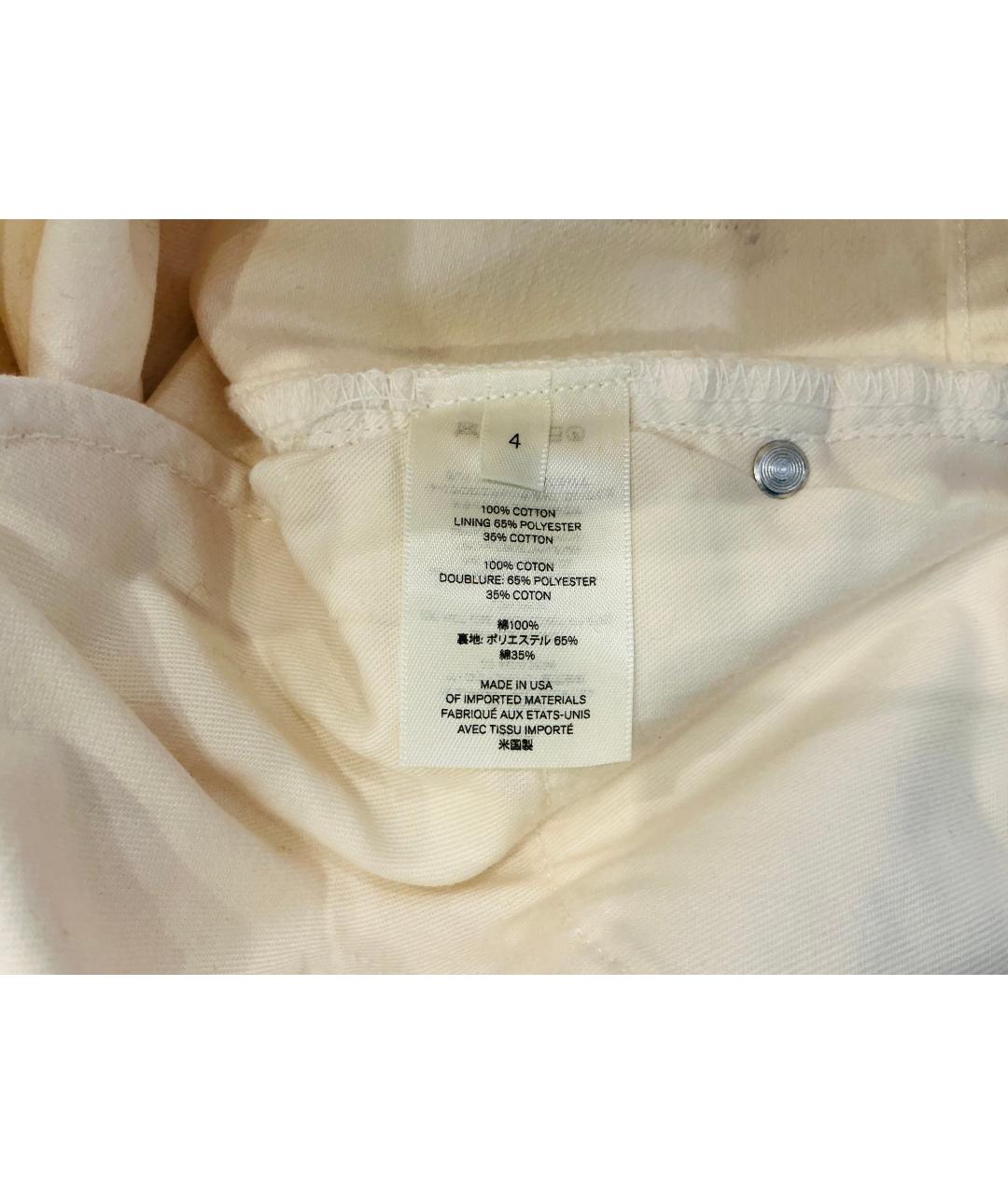 THE ROW Белые хлопковые прямые джинсы, фото 3