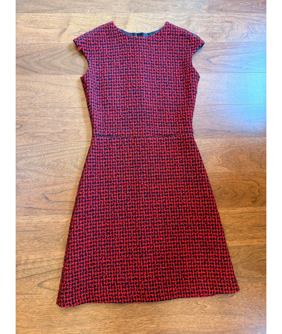 ESCADA Красное шерстяное повседневное платье, фото 5