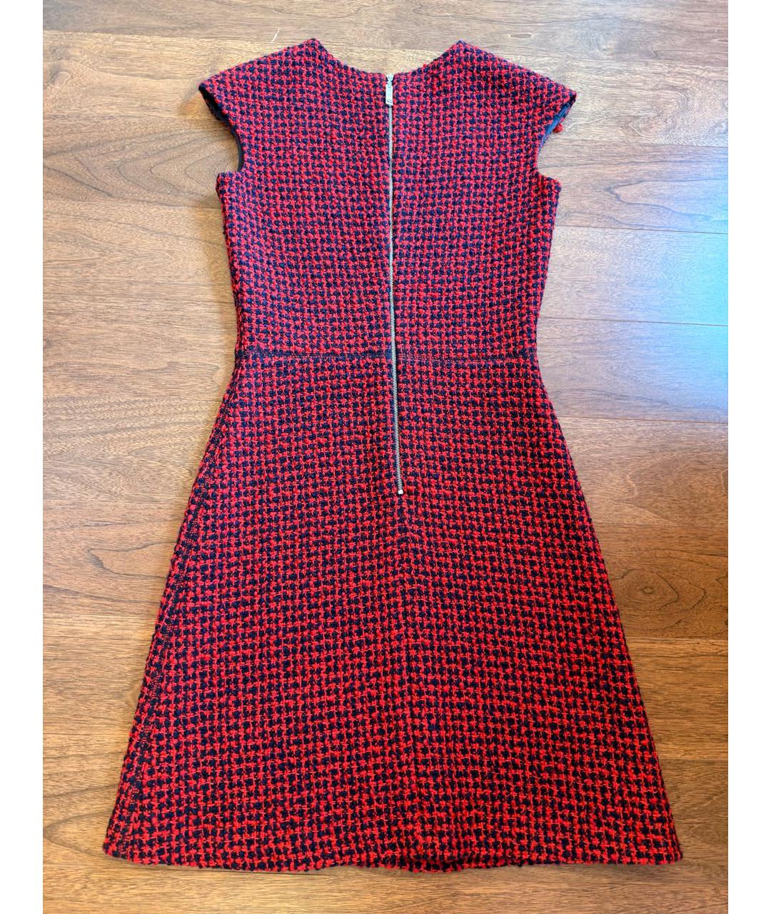 ESCADA Красное шерстяное повседневное платье, фото 2