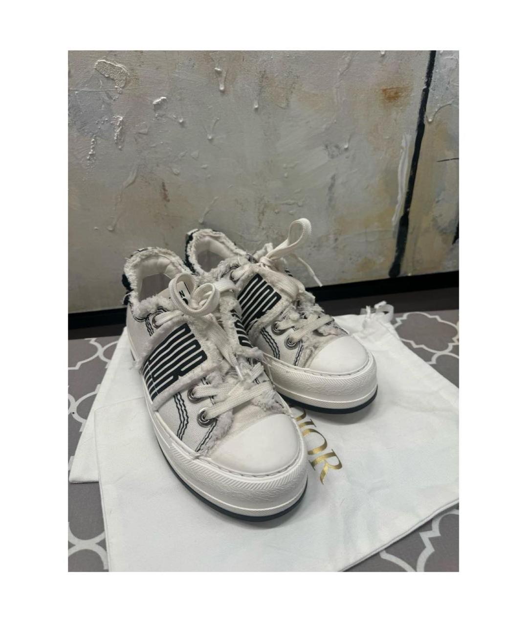 CHRISTIAN DIOR Белые текстильные кеды, фото 2