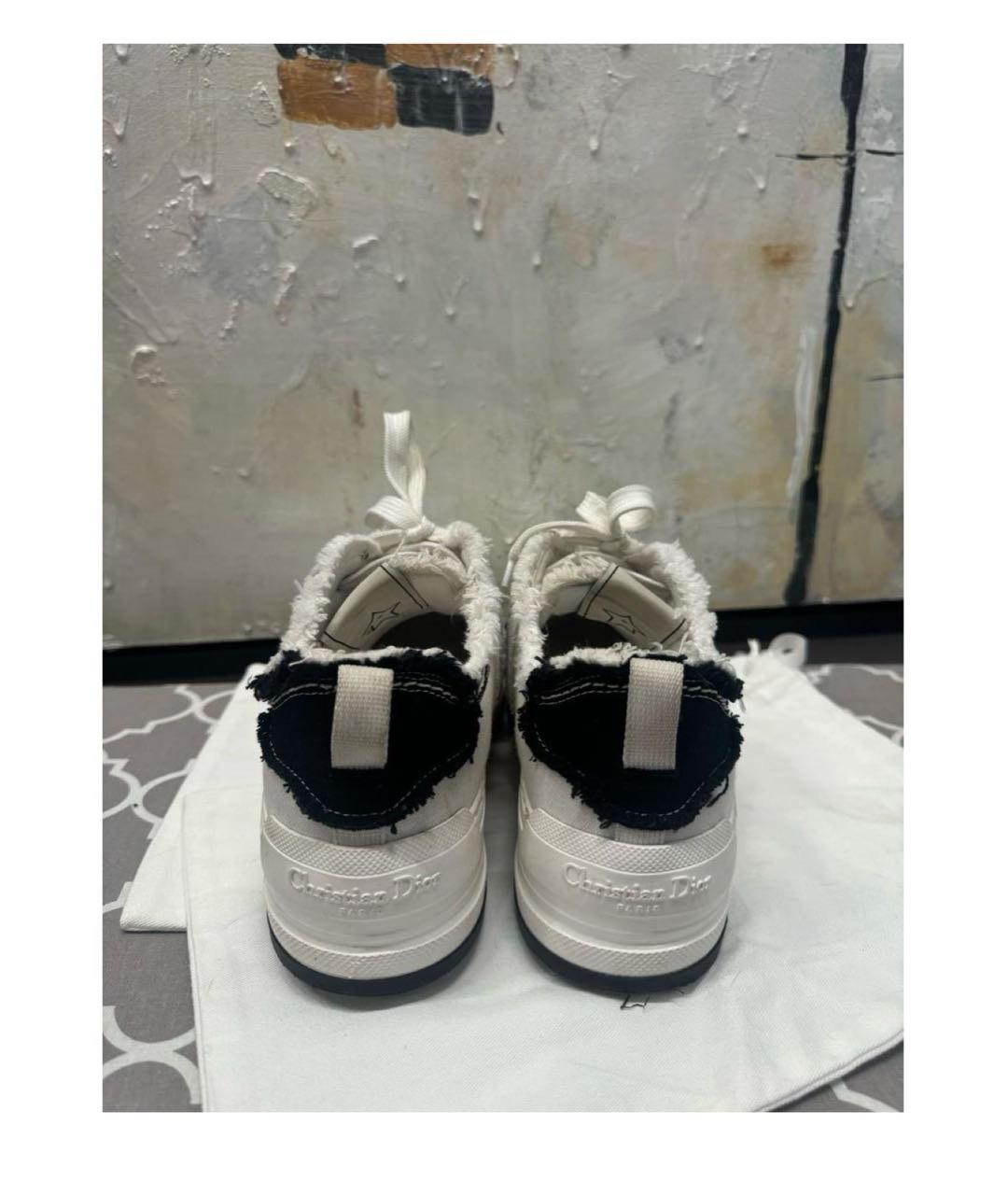 CHRISTIAN DIOR Белые текстильные кеды, фото 4