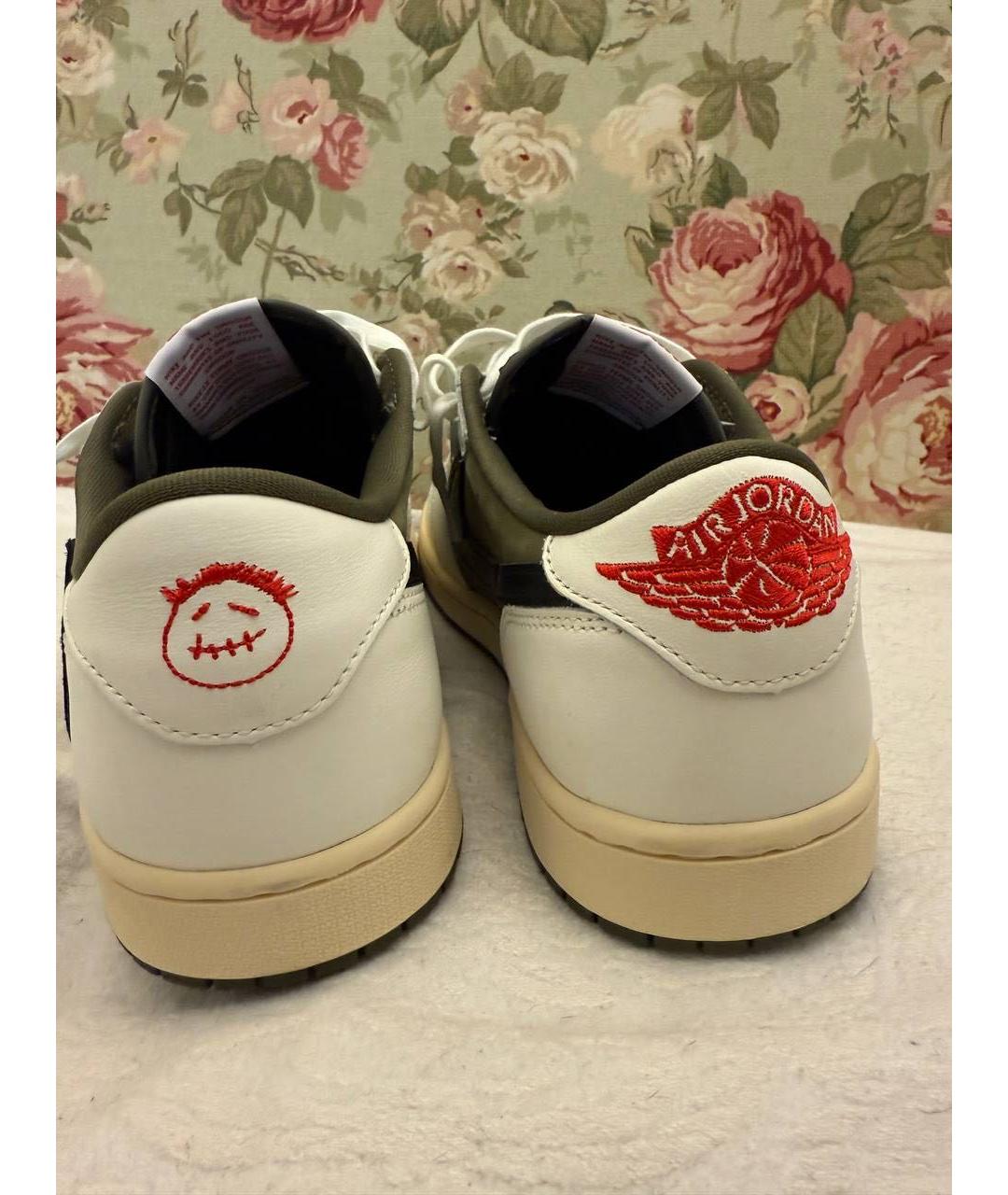 JORDAN Зеленые нубуковые кроссовки, фото 4