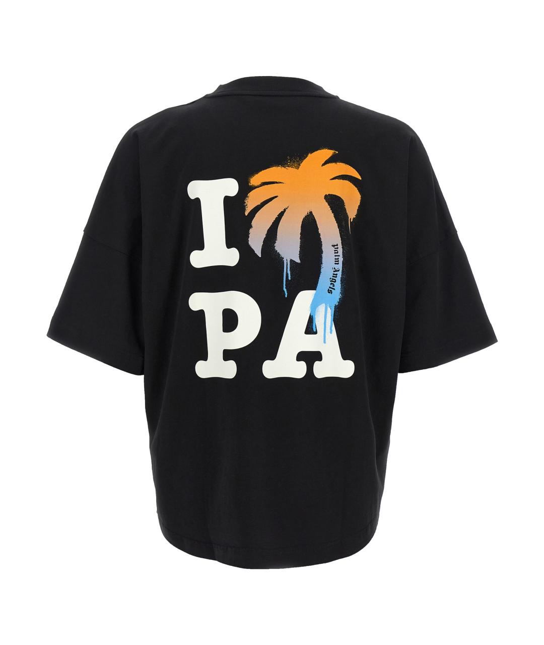 PALM ANGELS Черная хлопковая футболка, фото 2