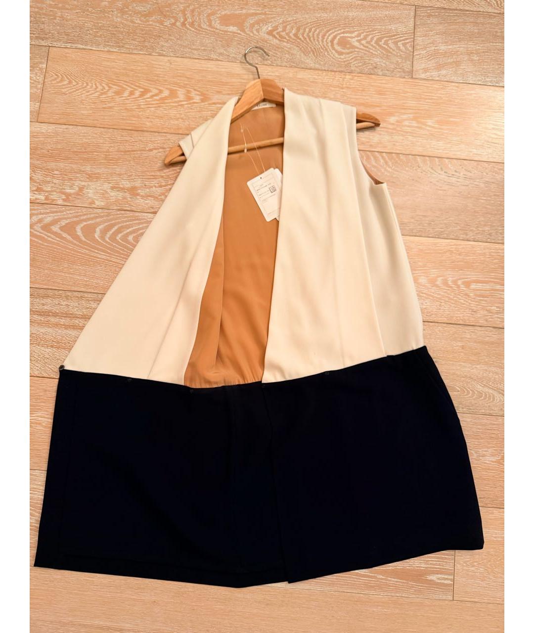 CELINE Мульти шелковое коктейльное платье, фото 4