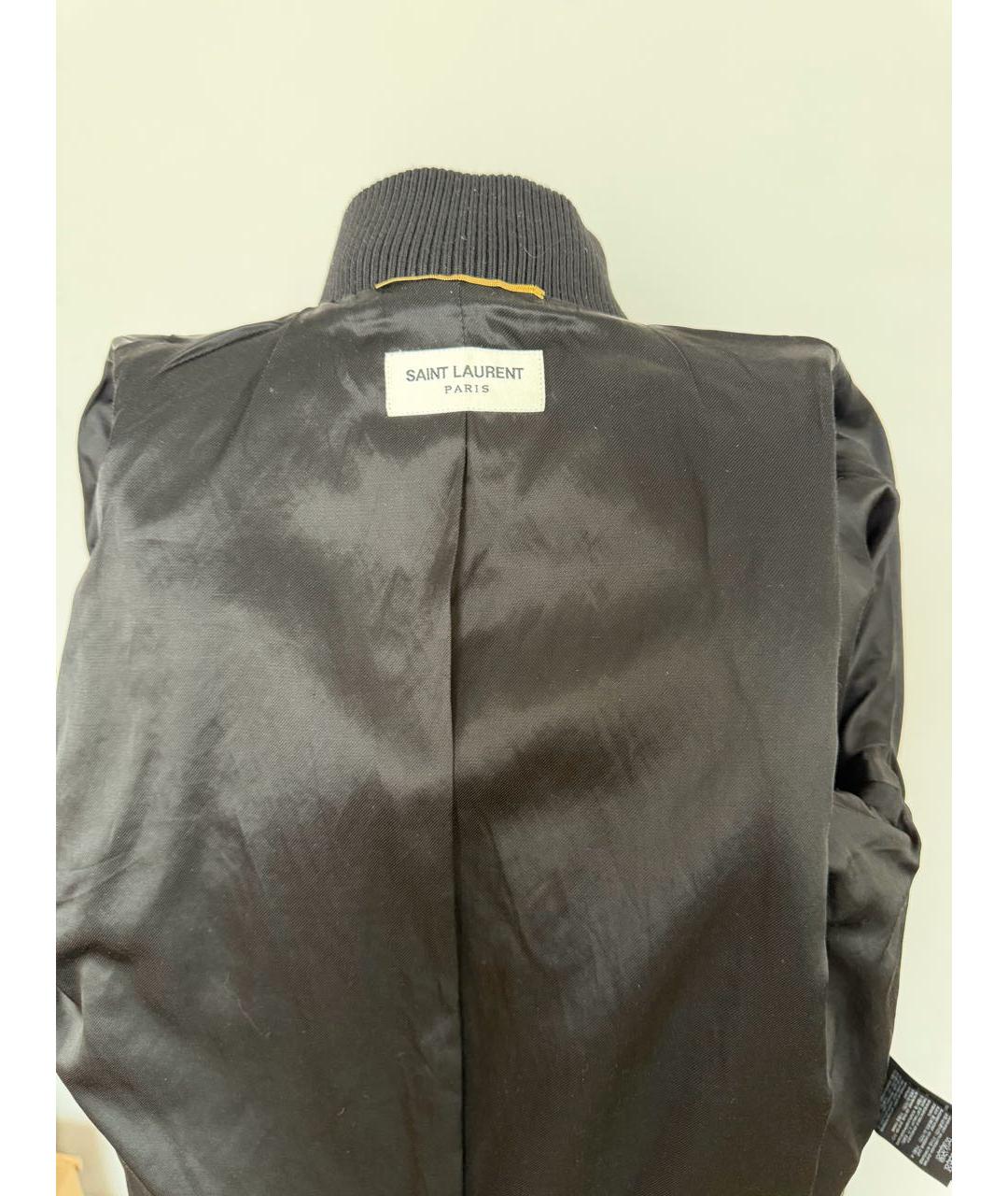 SAINT LAURENT Хаки шерстяная куртка, фото 3