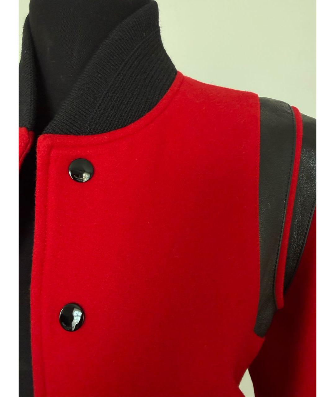 SAINT LAURENT Красная шерстяная куртка, фото 4