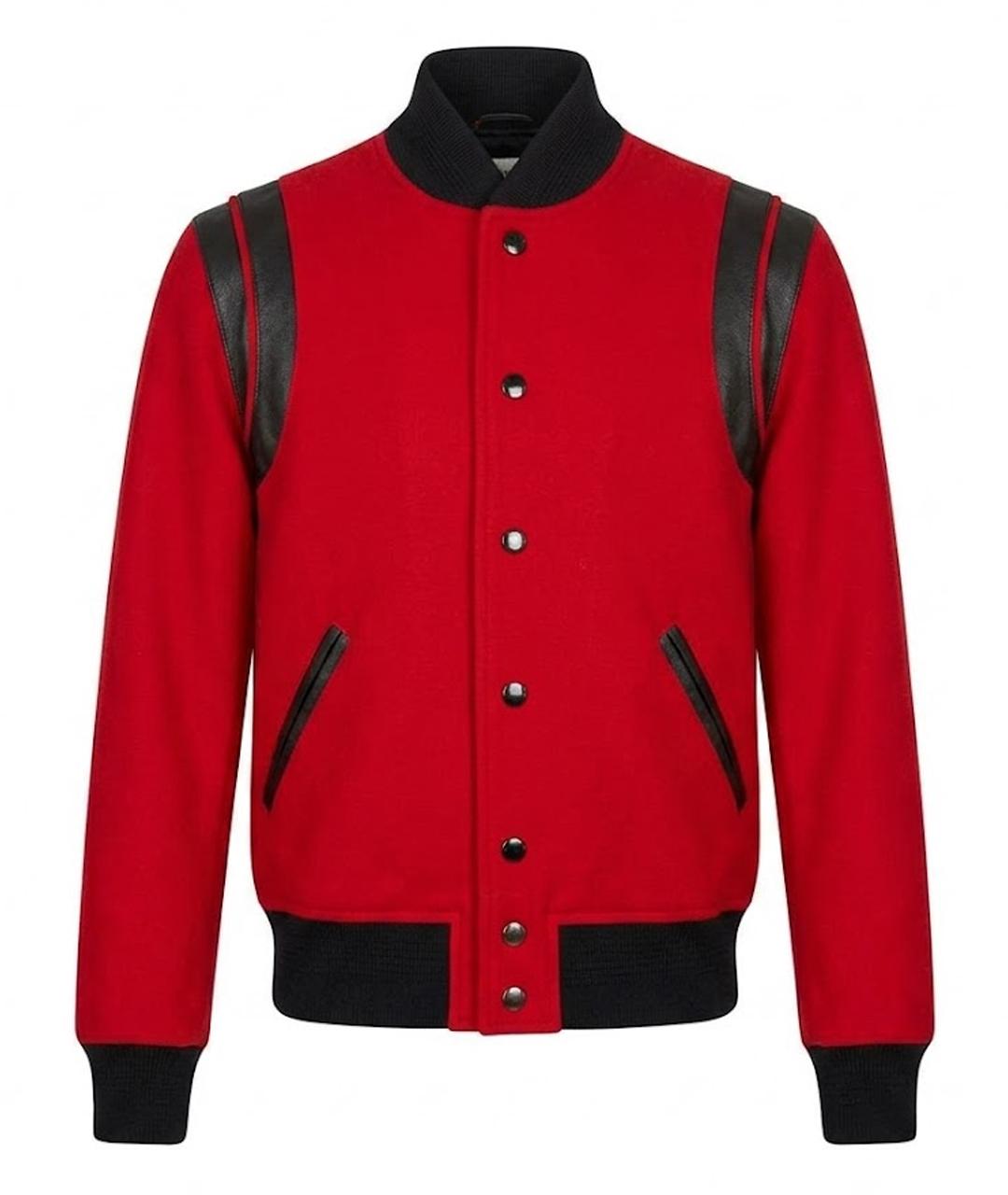 SAINT LAURENT Красная шерстяная куртка, фото 1