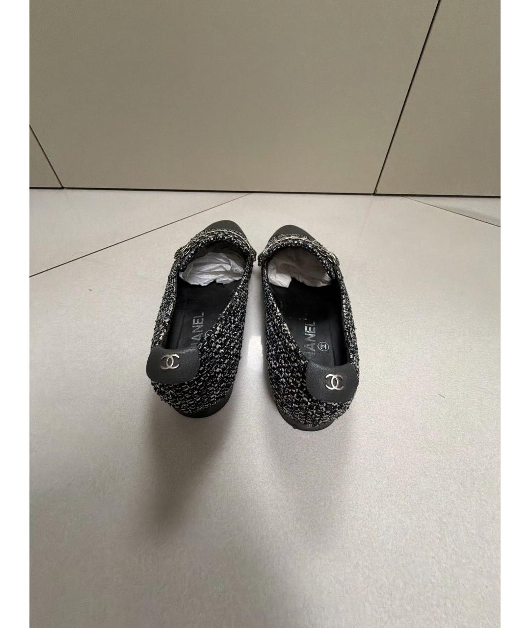 CHANEL Черные балетки, фото 4