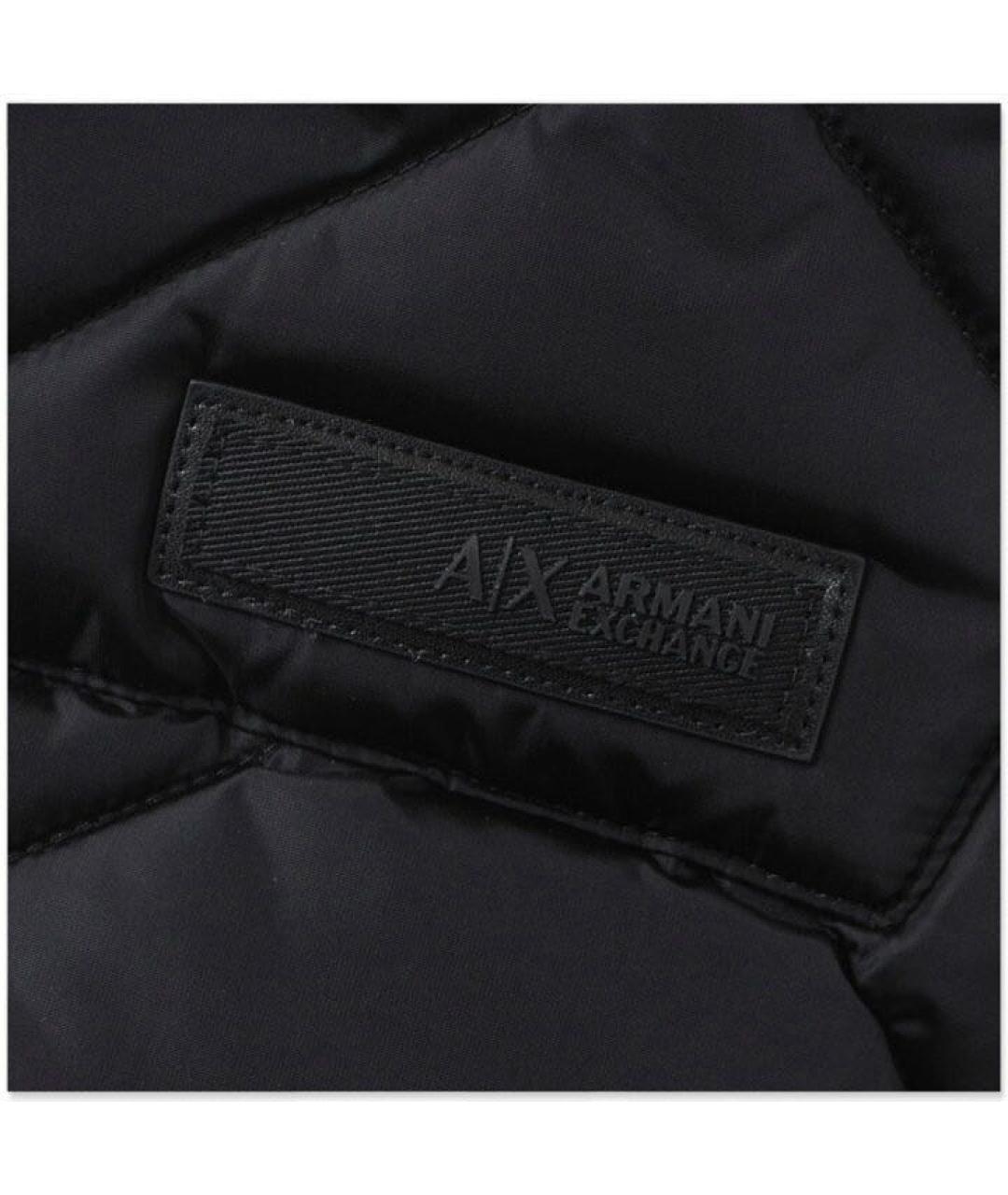 ARMANI EXCHANGE Черный полиэстеровый жилет, фото 4